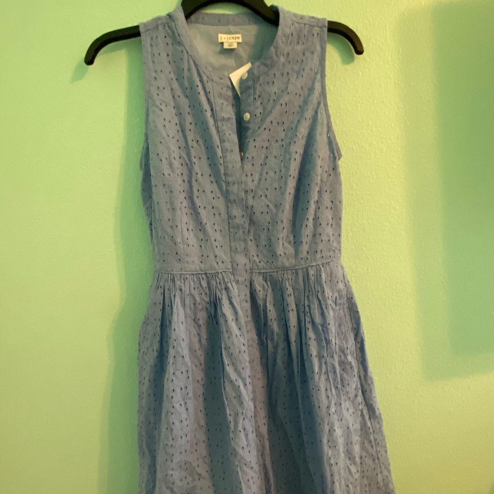 J. Crew button down dress with hole pattern
